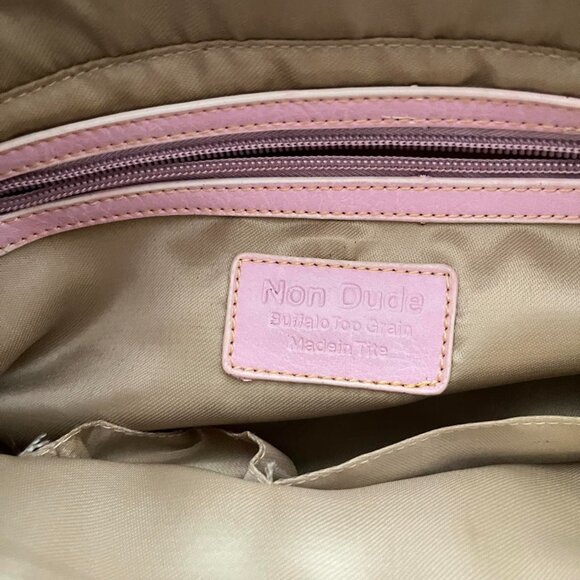 Vintage Deadstock Non Dude Pink Leather Coquette Bow Shoulder Purse Bag - Picture 4 of 6